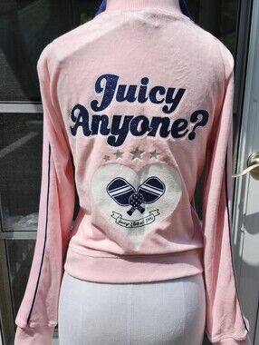 Juicy Couture Pink Track Jacket Womens Large